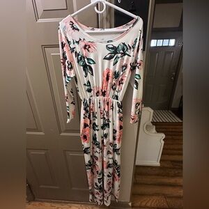 Floral Long Sleeve Maxi Dress